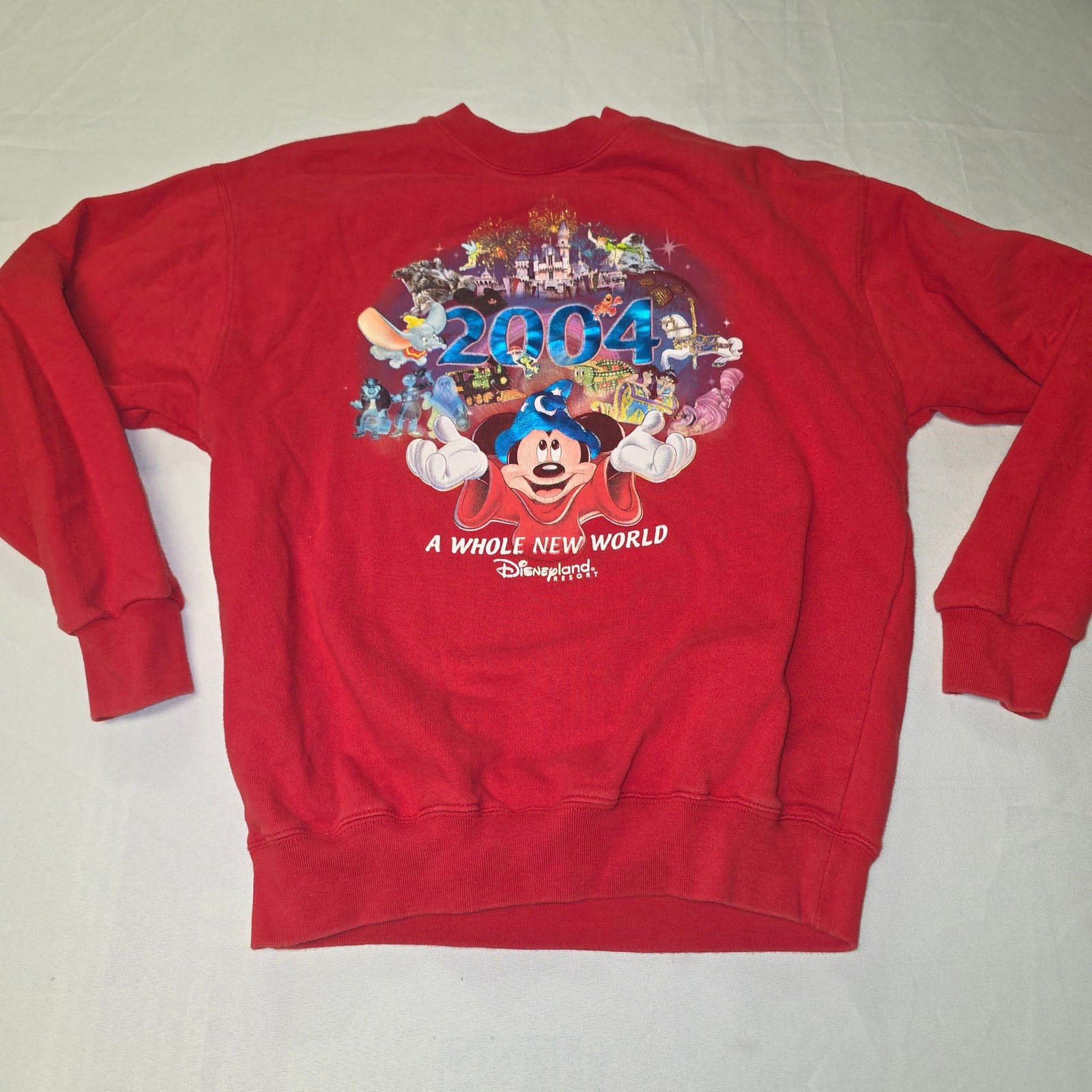 Vintage Disneyland Resort 2004 A Whole New World Mickey Mouse Sweatshirt