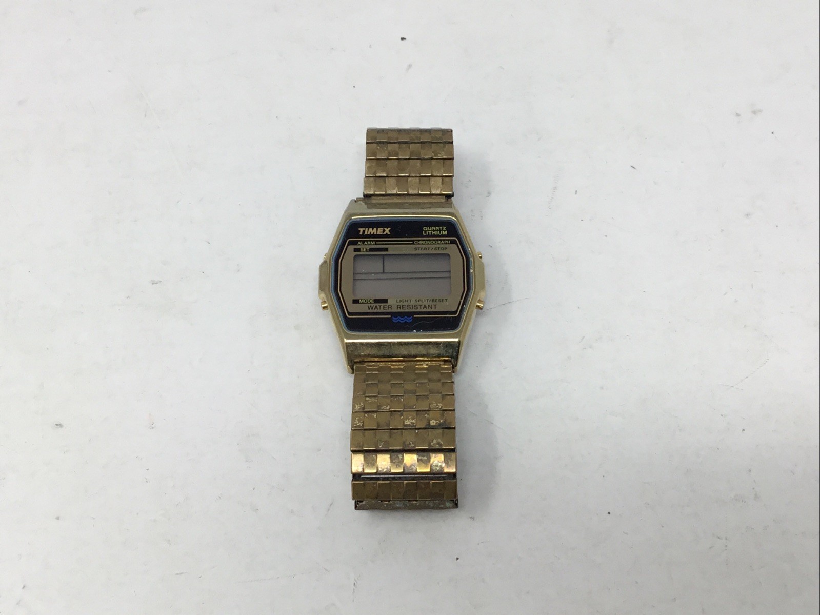 UNTESTED Timex Digital Quartz Men Watch Gold Plated Y2K Vintage 078345423