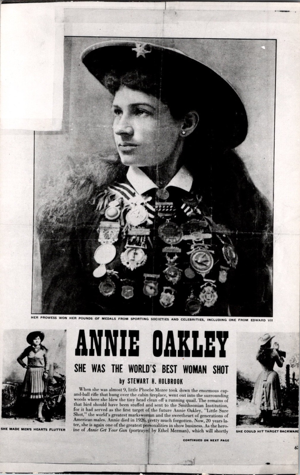 RPPC Annie Oakley, She was the World’s Best Woman Shot