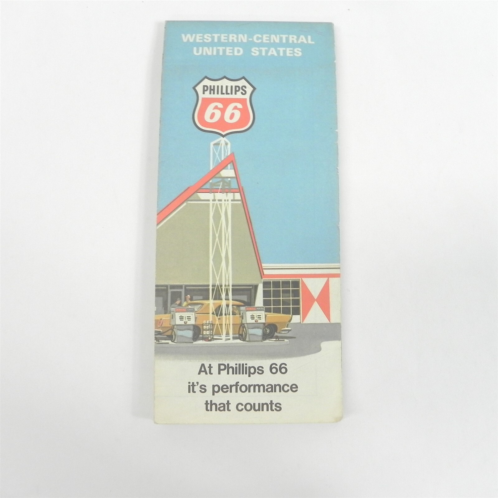 VINTAGE 1971 PHILLIPS 66 OIL COMPANY MAP WESTERN CENTRAL UNITED STATES TOURING