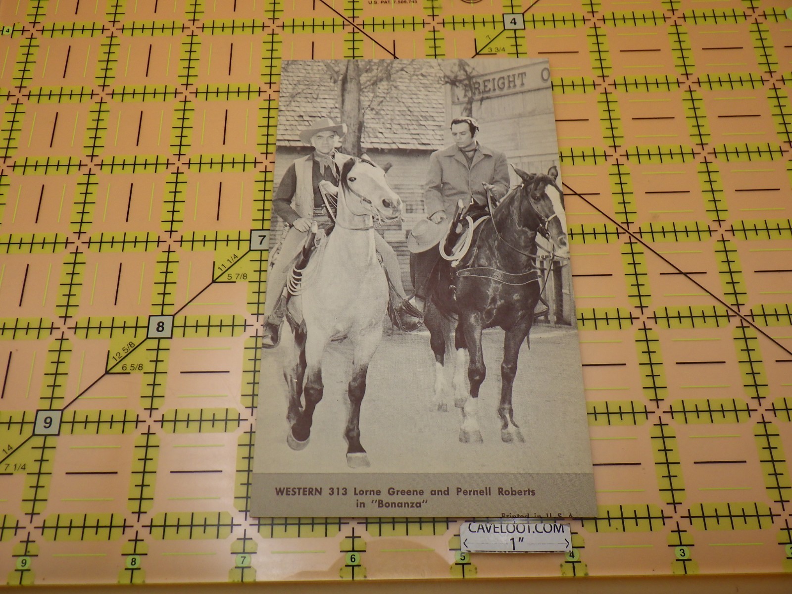 Vintage Bonanza Exhibit Arcade Card Lorne Greene Pernell Roberts TV Western