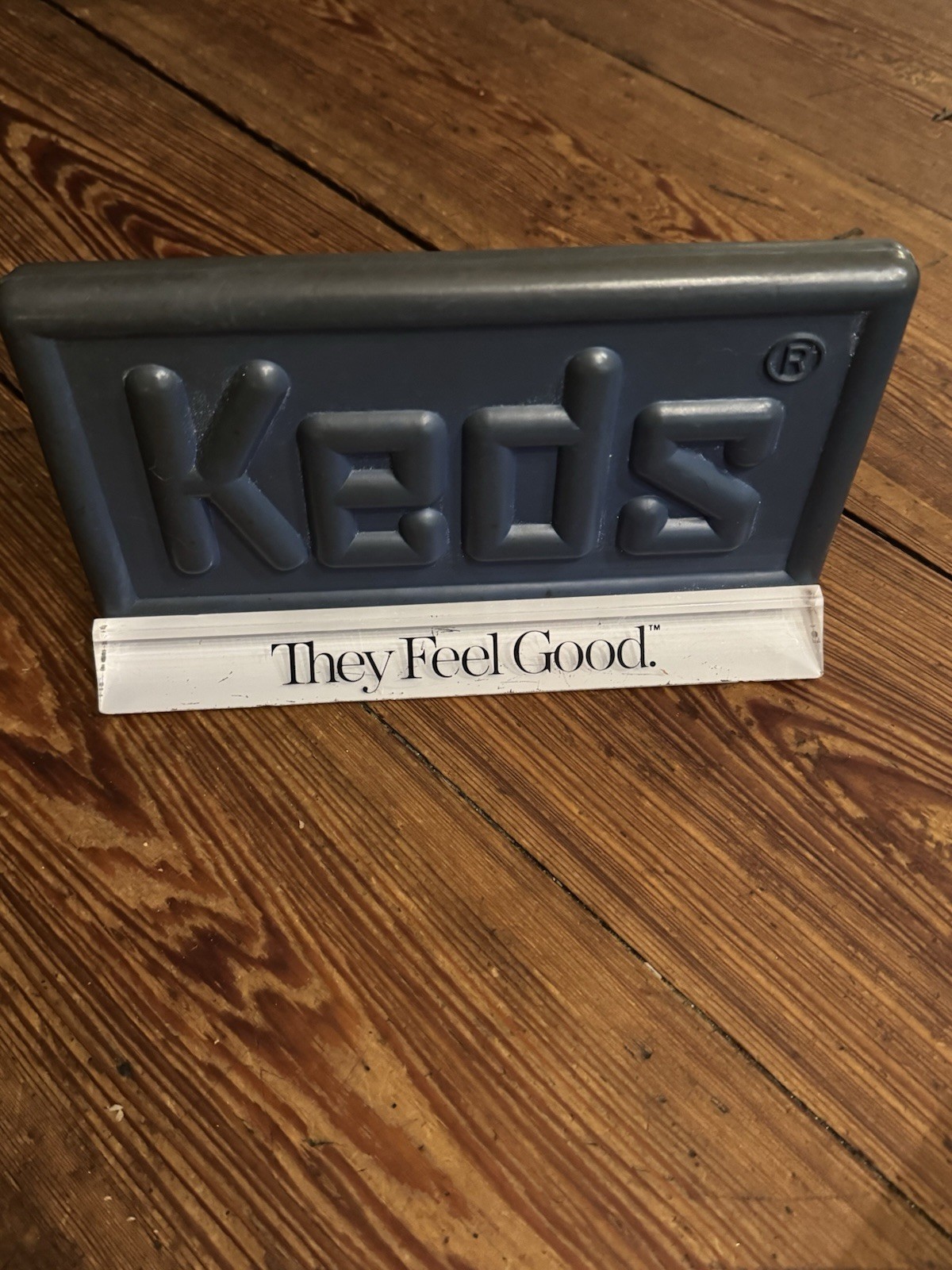 Vintage 1960s - 1970s “Keds” Shoes Store Counter Display Plastic & Acrylic Sign