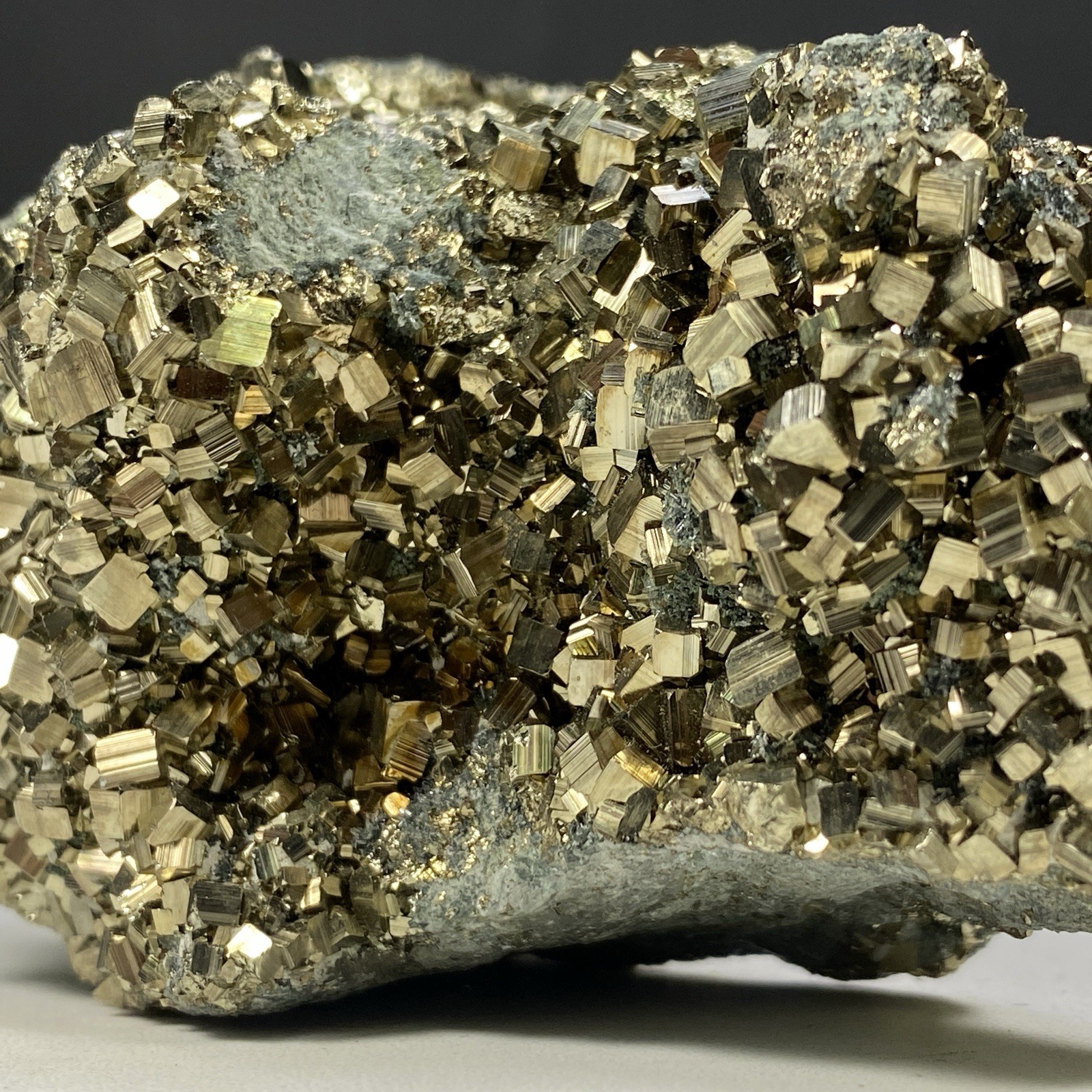 474Gr Natural Spectaculiar Golden Pyrite Rough - Brilliant Cluster Pyrite Cubic