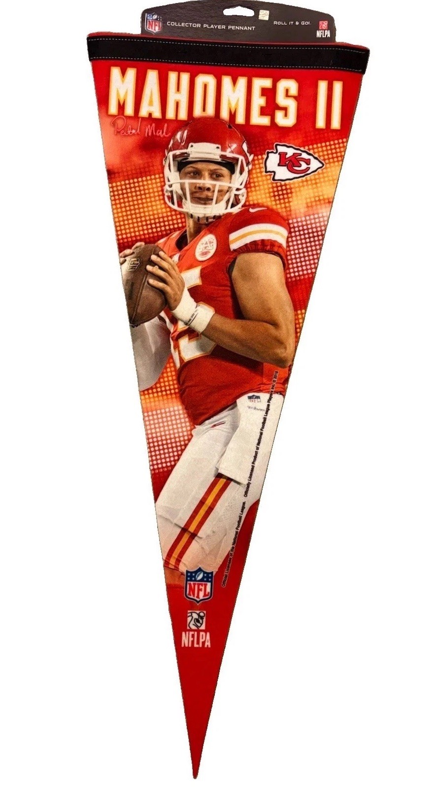 2018 Patrick Mahomes Kansas City Chiefs NFL Player Pennant NWT 12x30
