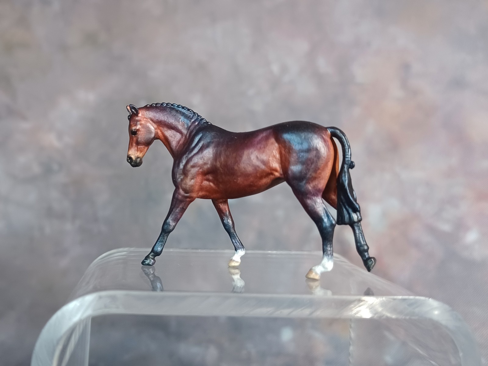 Artist Resin Model Horse NAN'd Micro Klara Bow Hunter Pony Bay 1:64 Kylee Parks