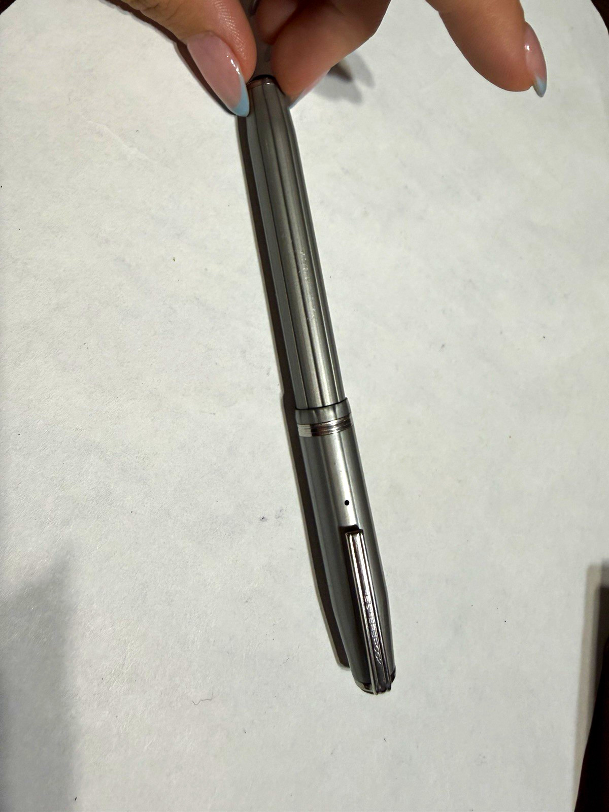 Vintage Esterbrook Deluxe SM Gray Fountain Pen 2556 Firm Fine Nib USA