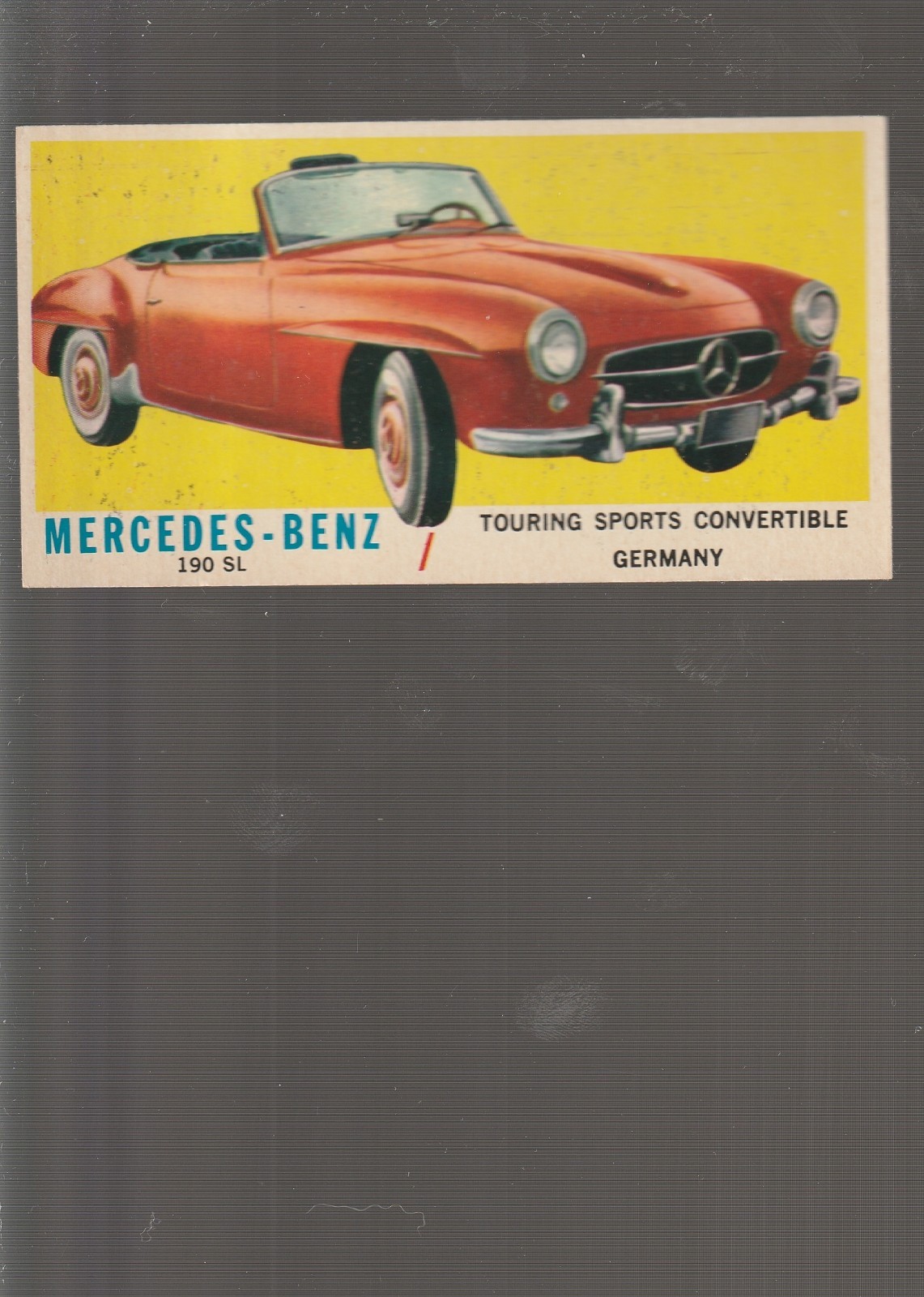 1961 Topps Sports Cars Mercedes Benz 190SL Convertible #9 EX