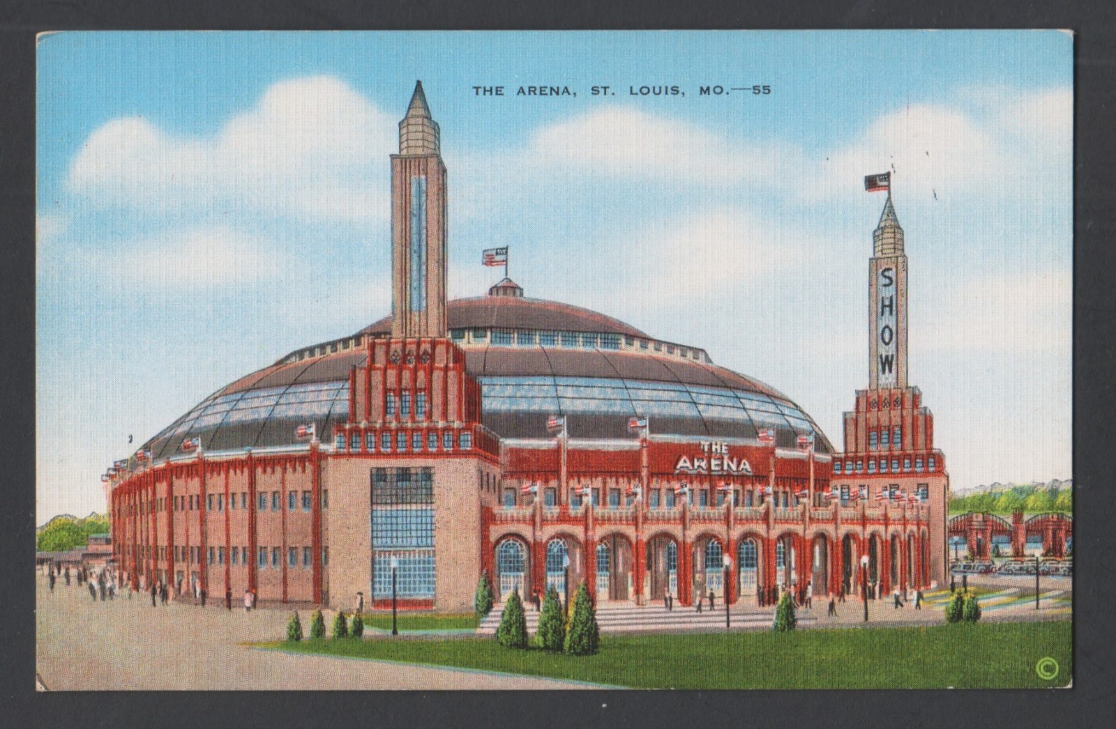 The Arena St. Louis Missouri linen divided back postcard unposted