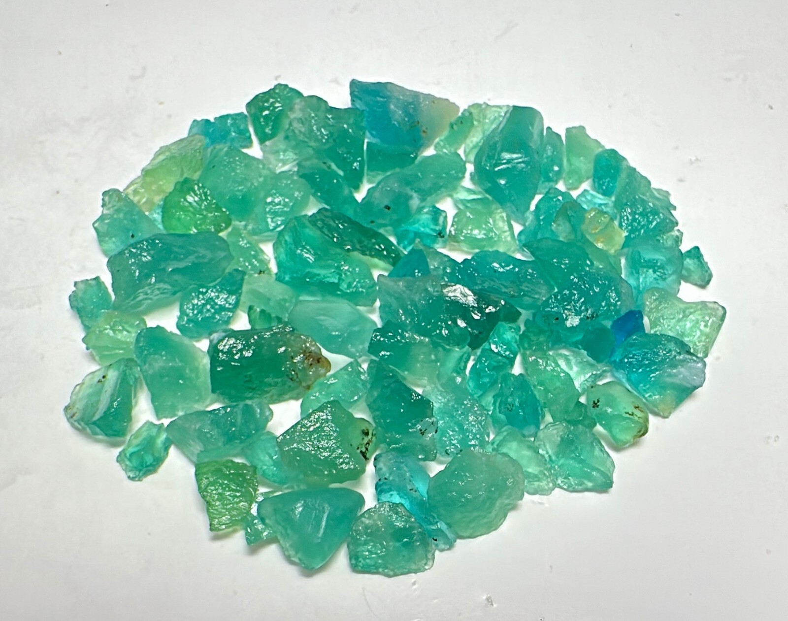 62 Ct Natural Top Green Hauyne Crystals Lot From Badakhshan, Afghanistan.