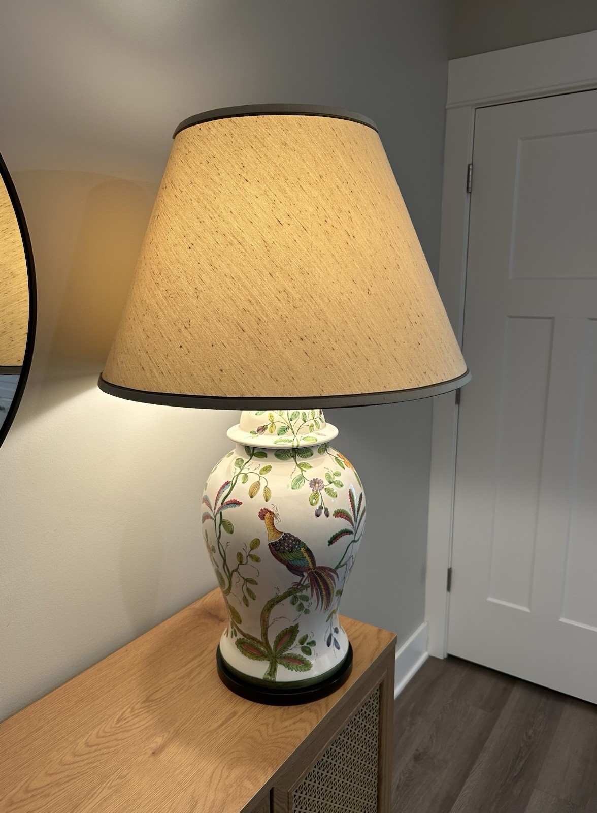 Vintage Frederick Cooper Hand-Painted Chinoiserie Table Lamp Pheasant Botanical Vintage Frederick Cooper Hand-Painted Chinoiserie Table Lamp Pheasant Botanical
