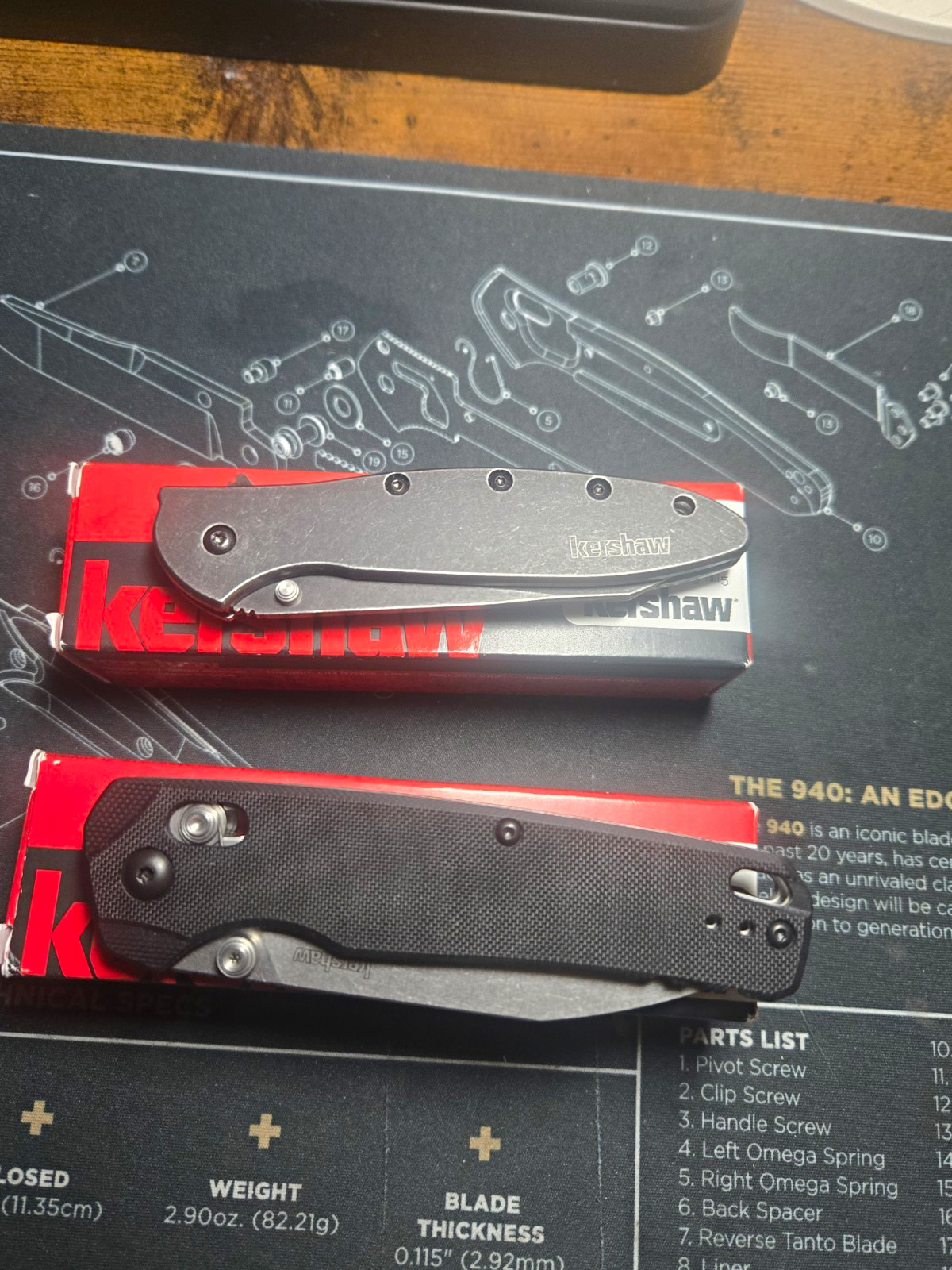Kershaw Leek 1660RBW & Bel Air XL 6110 Pocketknives SS Manual Clip