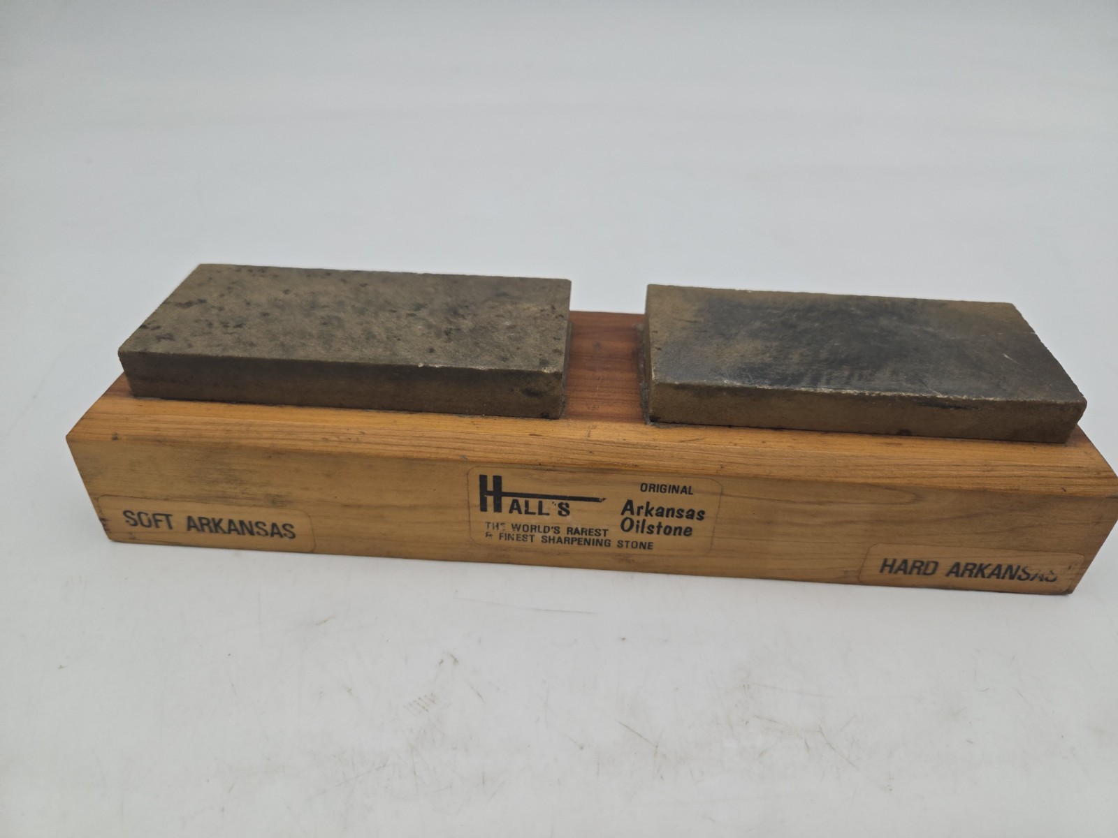 Vintage Hall\'s Arkansas Oilstone Hard/ Soft Combo Stones