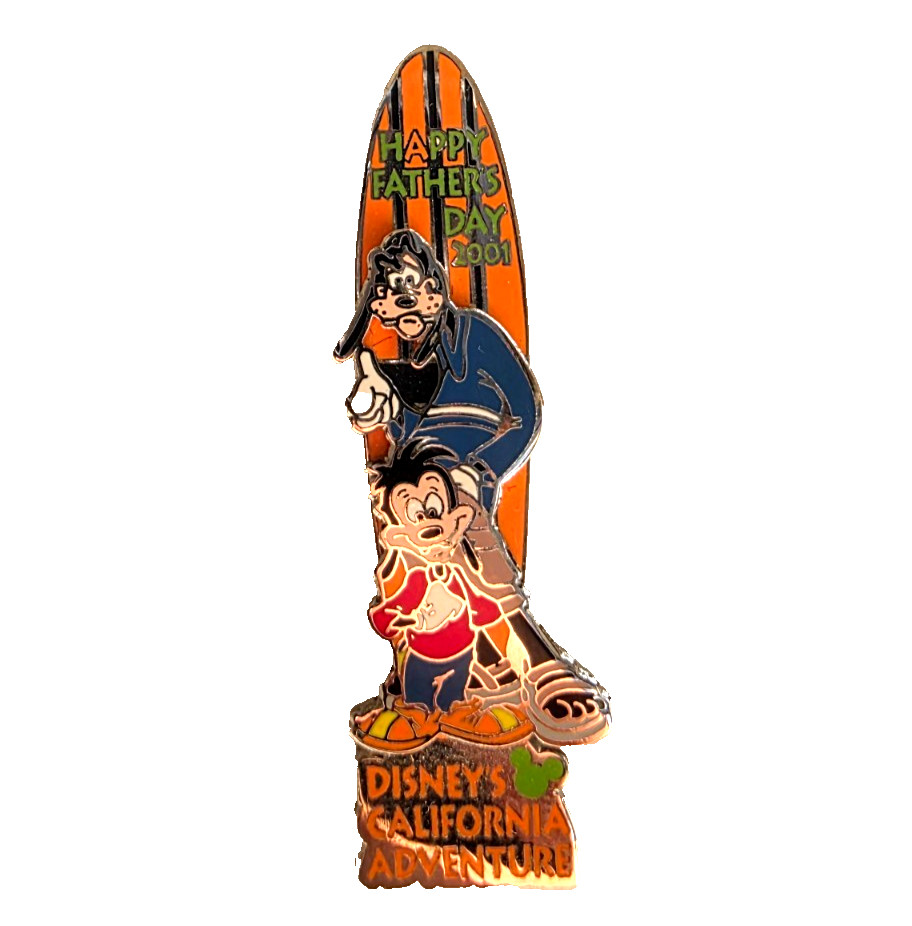 Disney Pin - Father\'s Day 2001 (Goofy & Max) Surfboard California Adventure DCA