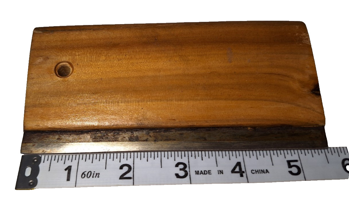 Wooden handled Primitive Hand Food Scraper, Chopper Kitchen Tool