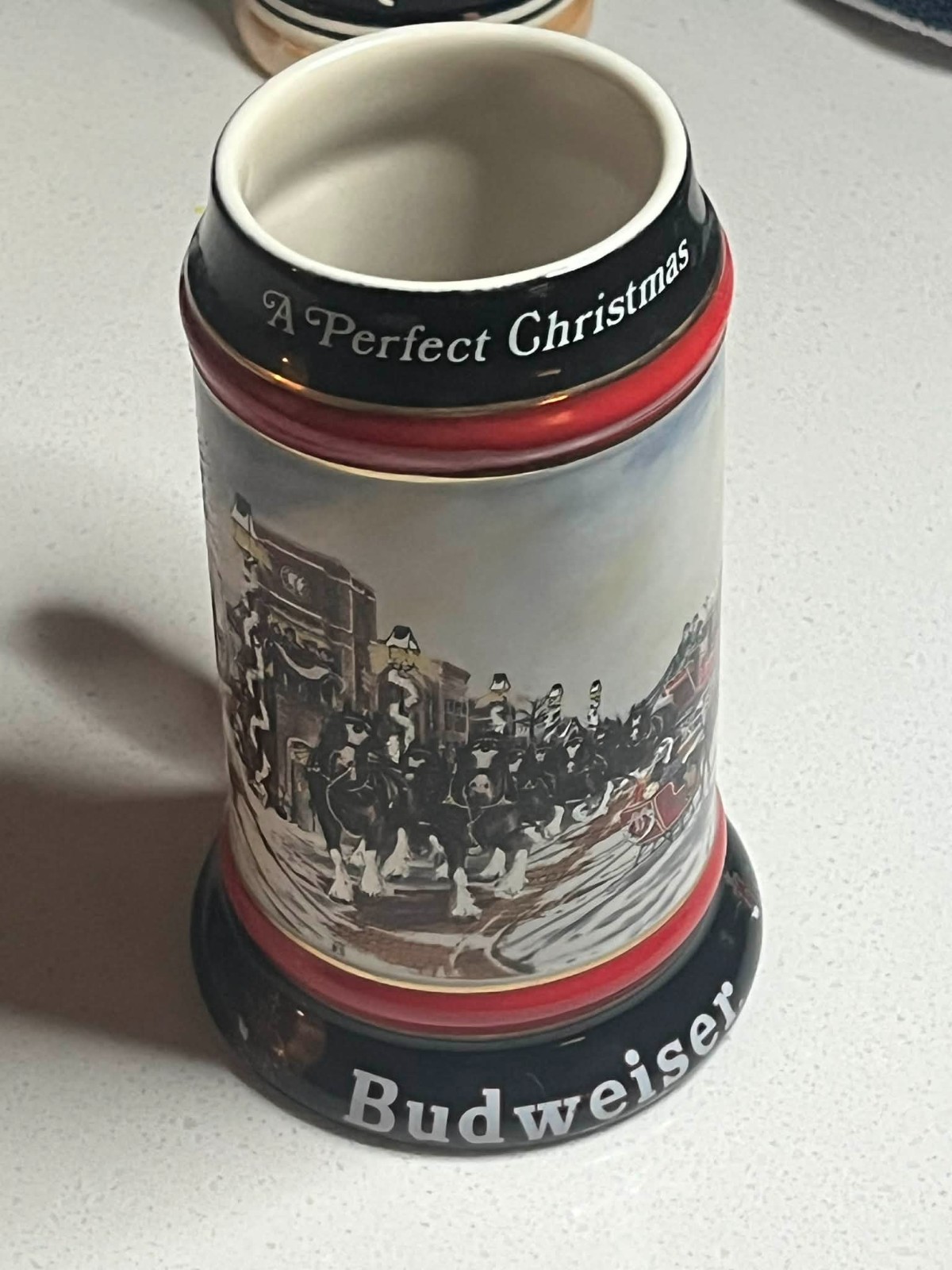 1992 Budweiser Holiday Beer Stein 1992 Budweiser Holiday Beer Stein