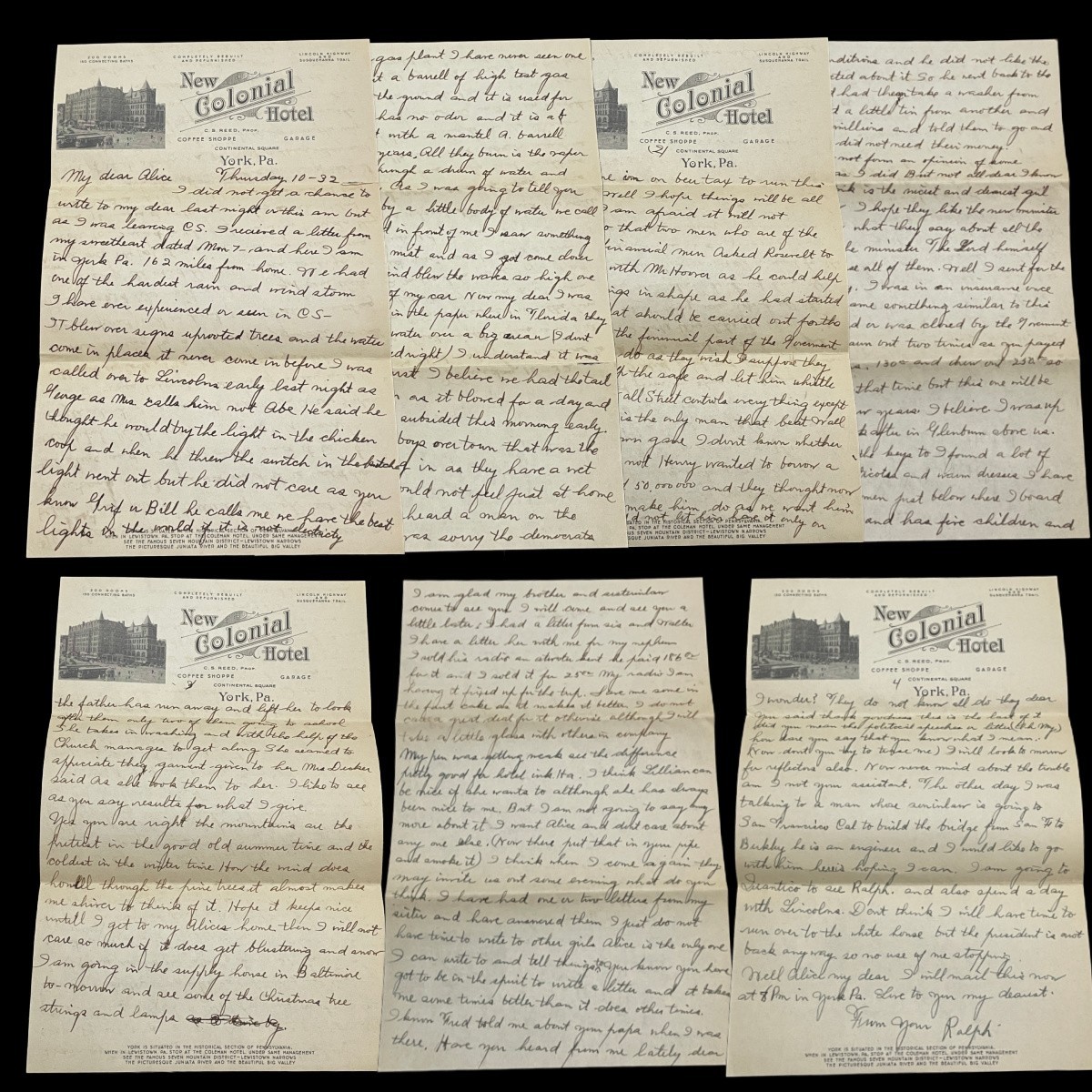 1932 Great Depression Letter Wall Street Henry Ford $50 Million Loan Politics