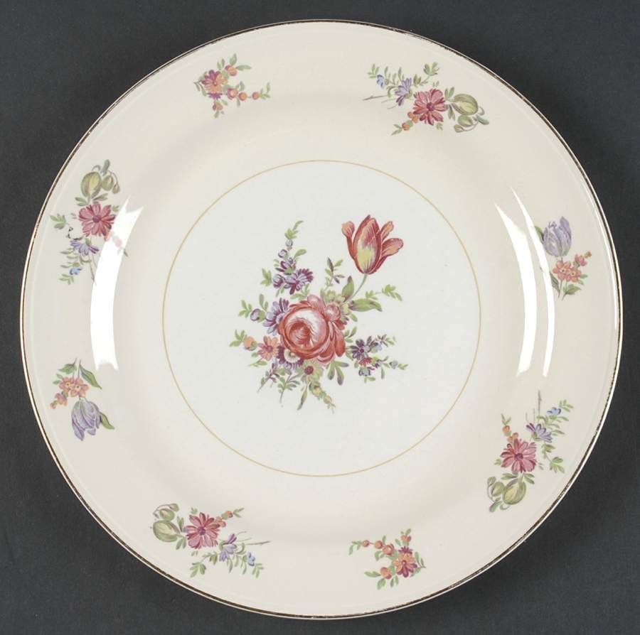 Household Institute Priscilla Cream and White  Luncheon Plate 227470