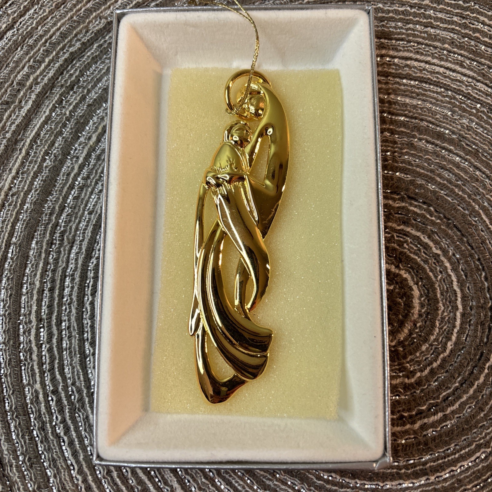 Wallace Silversmiths Gold Plated  Ornament With Box