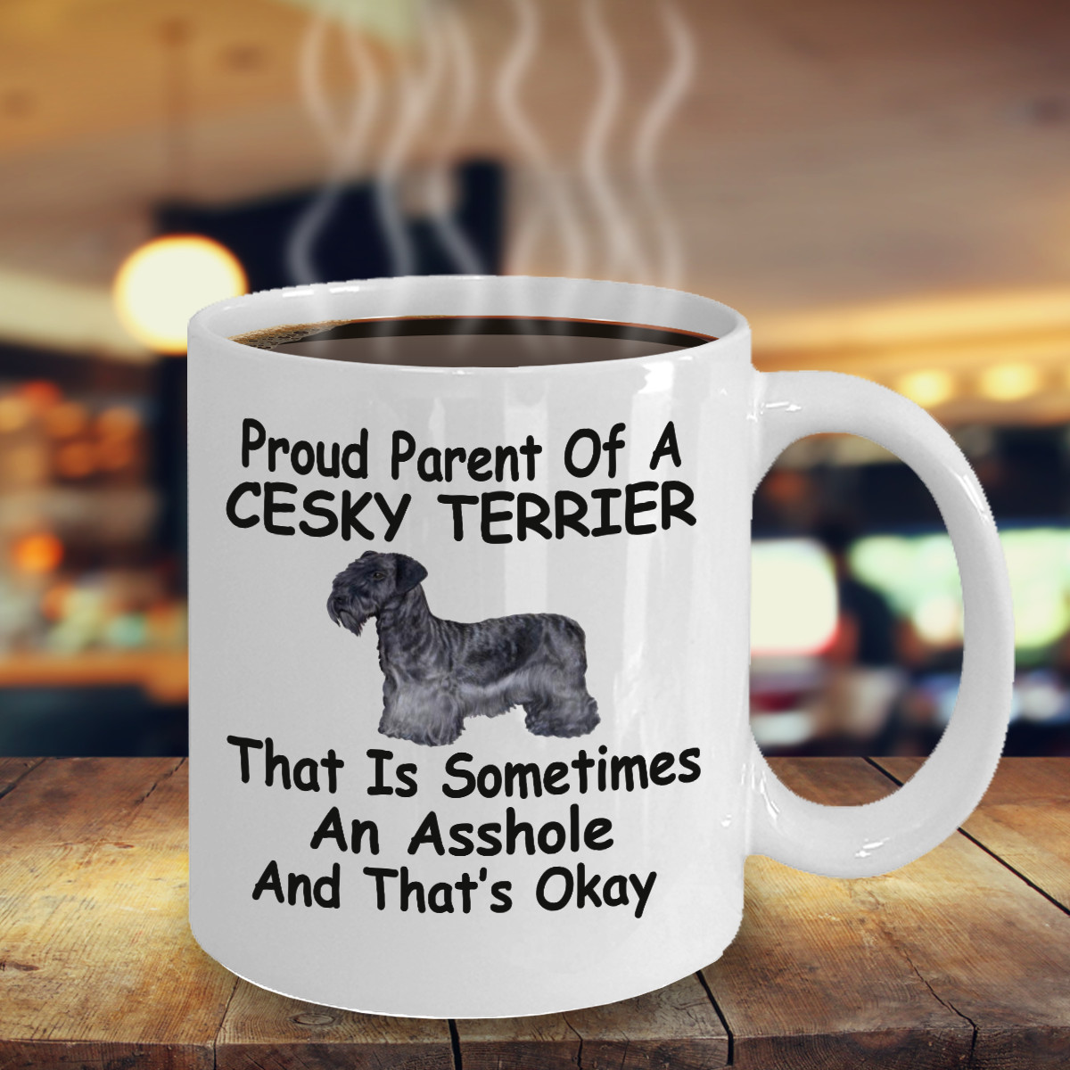 CESKY TERRIER DOG,Cesky Terrier,Bohemian Terrier,Czech Terrier,Cup, Mug