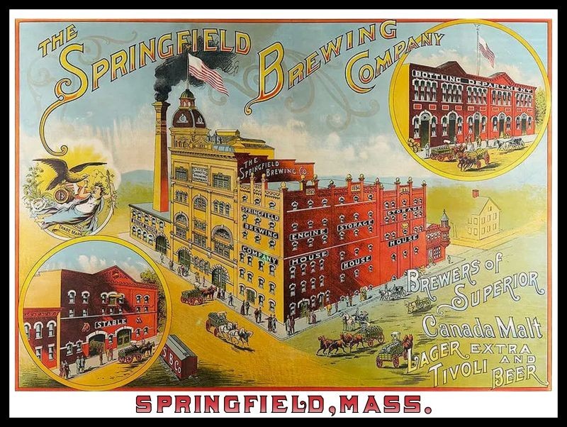 Springfield Beer Brewing Co. of Massachusetts NEW Sign: 24x30\