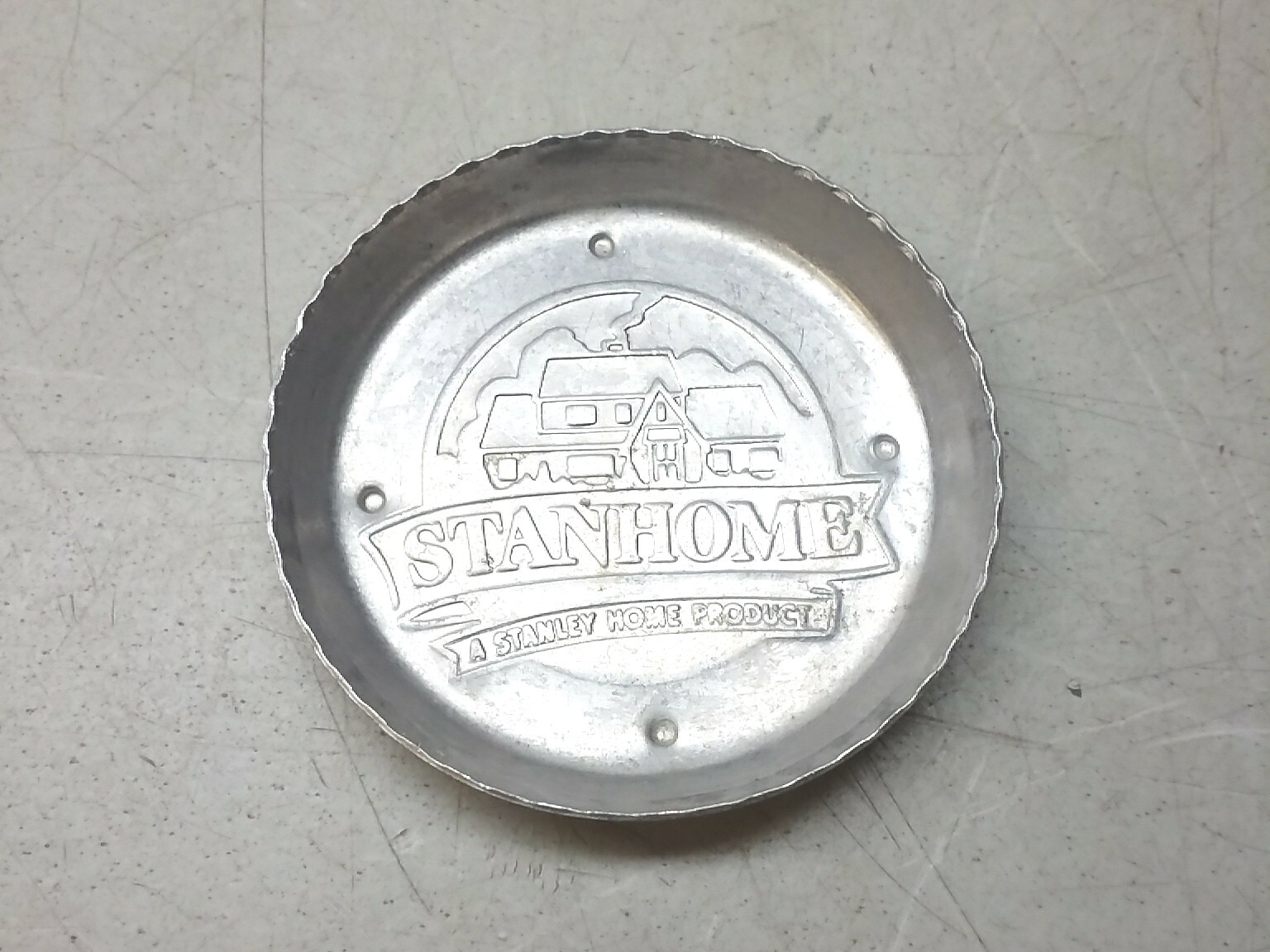 Vintage Stanhome Pressed Metal Ashtray by Stanley Home Products 