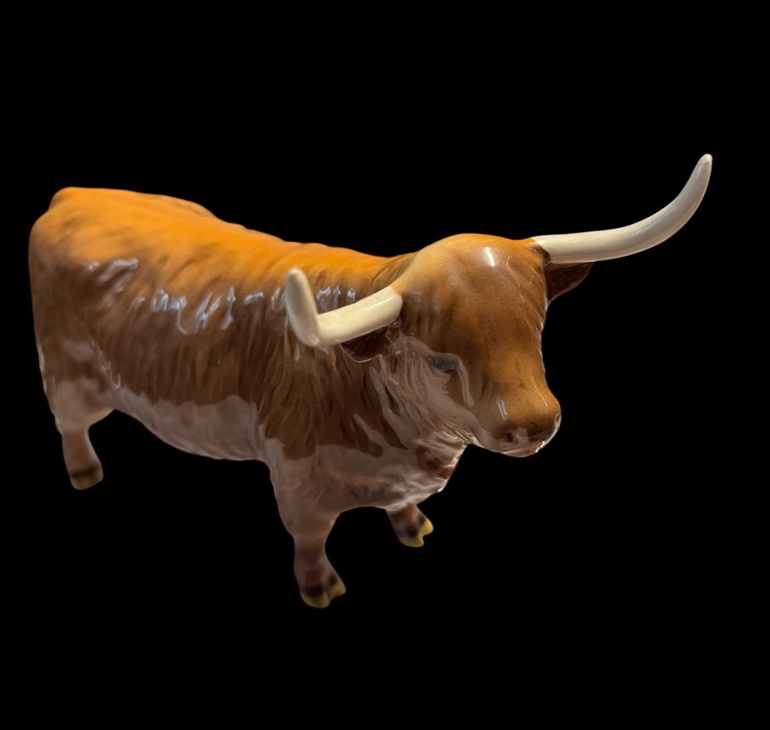 Beswick Highland Cow Vintage Tan Brown Gloss Model