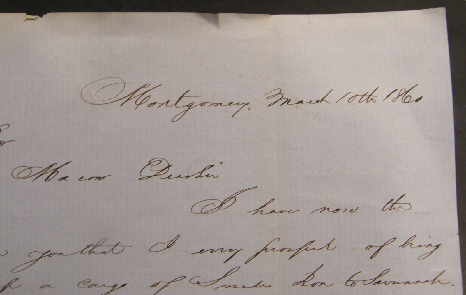 ANTIQUE 1860 LETTER WILLIAM L KING MONTGOMERY ALABAMA ANTIQUE 1860 LETTER WILLIAM L KING MONTGOMERY ALABAMA