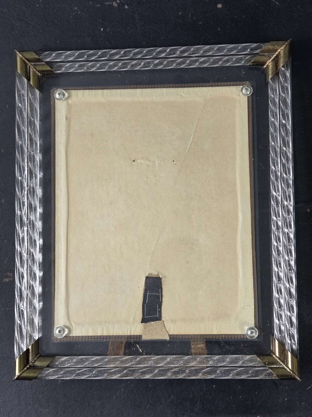 Murano Venini Italian Twisted Glass Picture Frame