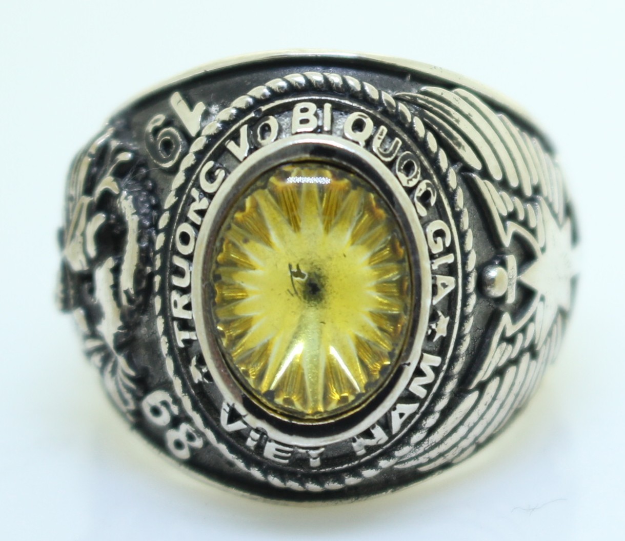 1968 South Vietnamese Army Military Academy ARVN Ring Size 8.5