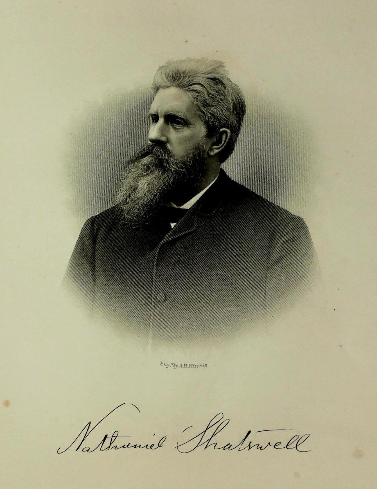 1888 Engraving COL. NATHANIEL SHATSWELL Essex Ipswich Ma. Genealogy History 1888 Engraving COL. NATHANIEL SHATSWELL Essex Ipswich Ma. Genealogy History