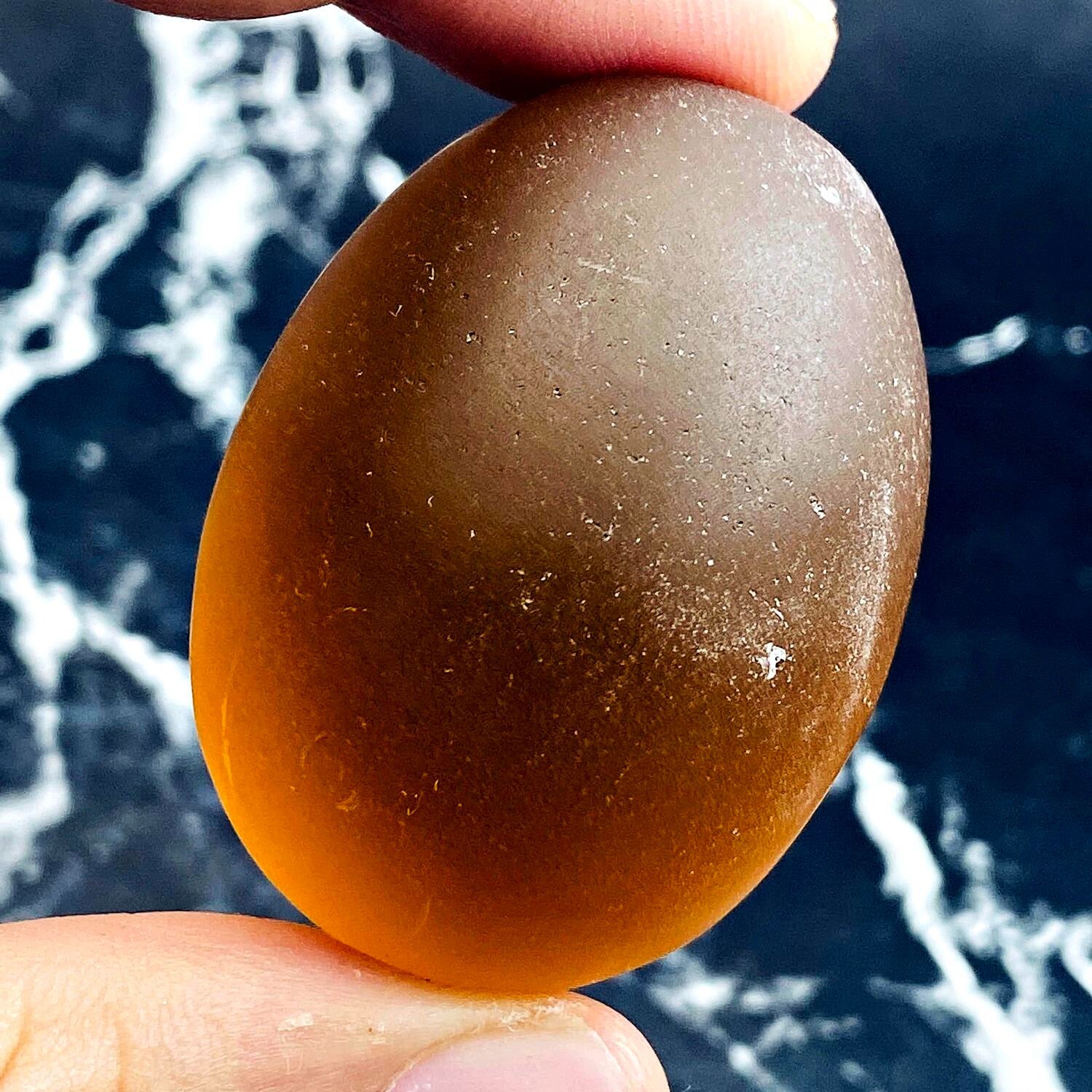 Mystical Mae Khong River Rock Gem Stone Leklai Naga Egg Orange Thai Amulet 17603