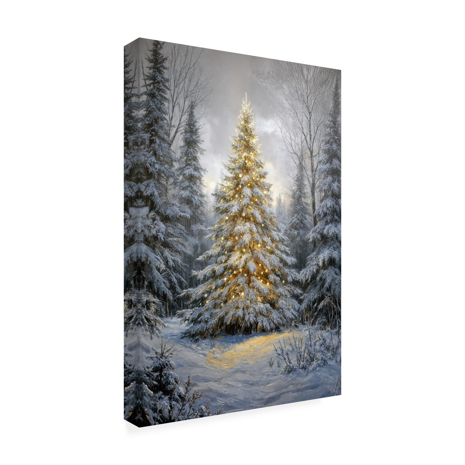 Imagine It Images Christmas Tree in the Snowy Forest 2 Canvas 16x24 Imagine It Images Christmas Tree in the Snowy Forest 2 Canvas 16x24