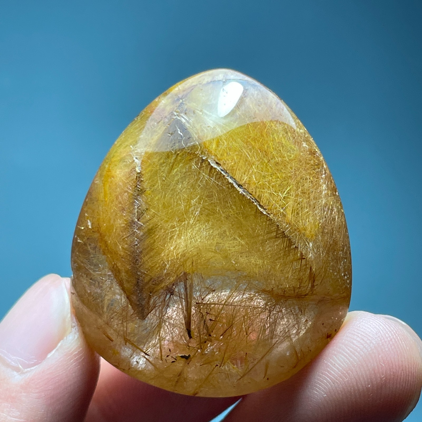 158Ct Heal Rare Clear Natural color Rutile Crystal Quartz Reiki Specimen pendant