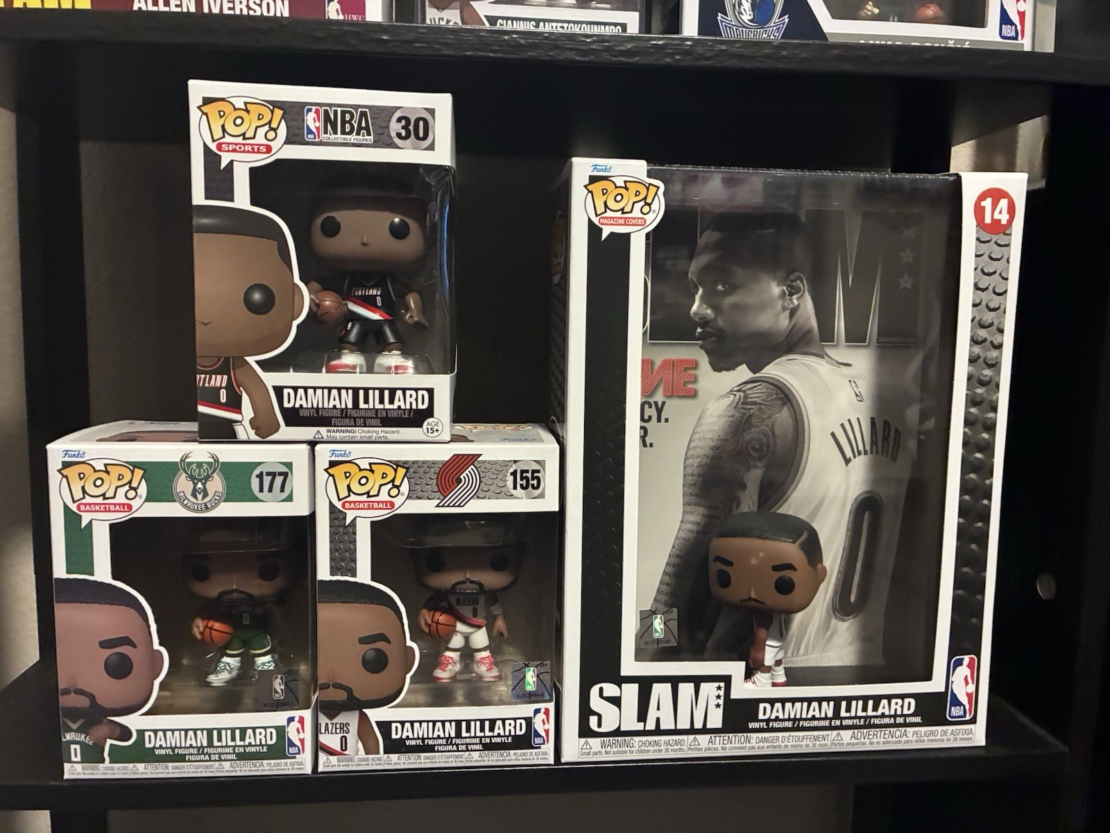 Nba Damian Lillard Funko Pop Collection. Free Nba Mystery Funko With Purchase