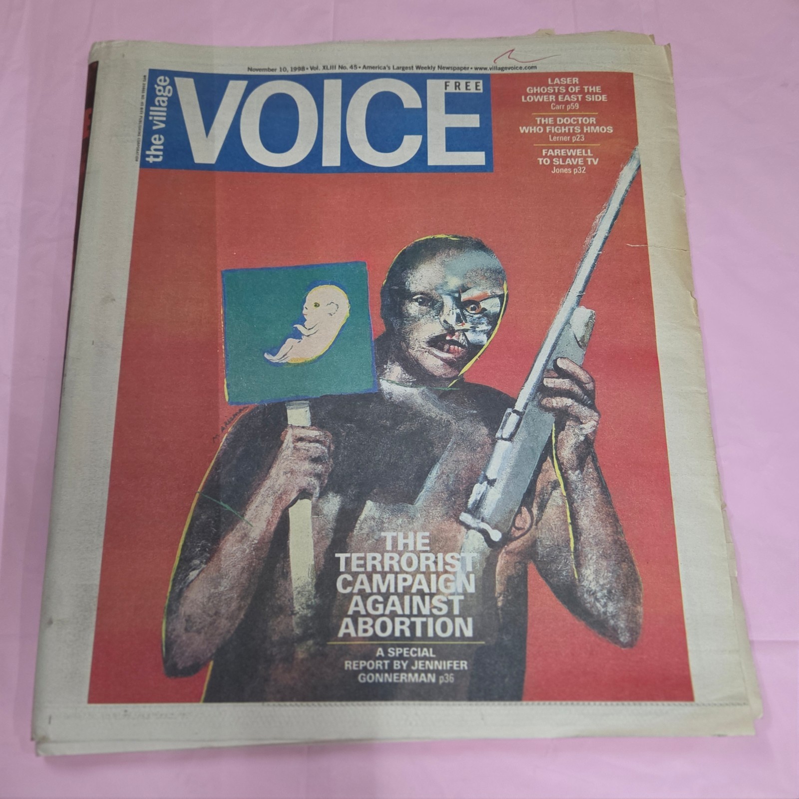 1998 Village Voice Newspaper Nov 10 Terrorist Campaign Against Abortion NYC