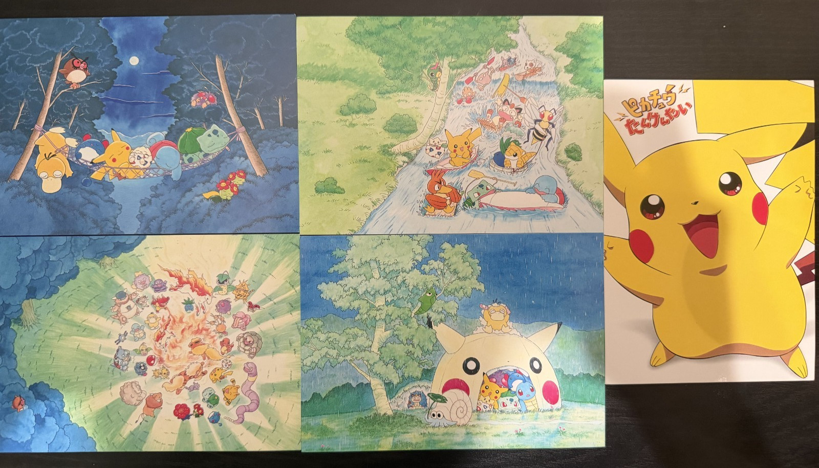 Pokemon GOLD Special Postcard 5 Set Keiko Fukuyama Pre-Order Bonus Japan 1999