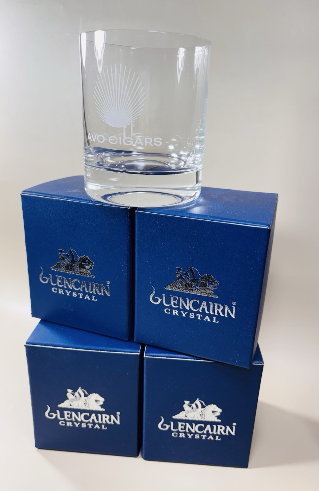 Glencairn Crystal Whiskey Cocktail Glass W/ Avo Cigars Branding Whisky Glasses