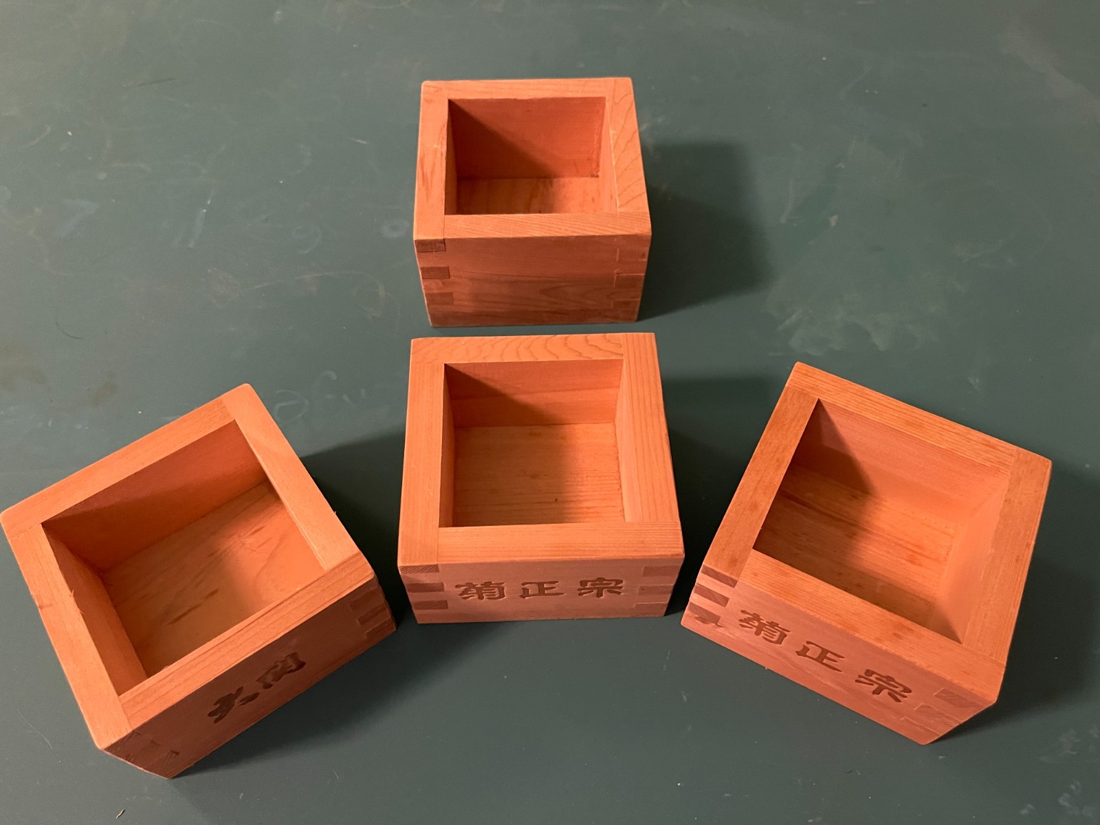 Small Japanese Sake Boxes (3 1/2 x 3 1/2 x 2 Inches)