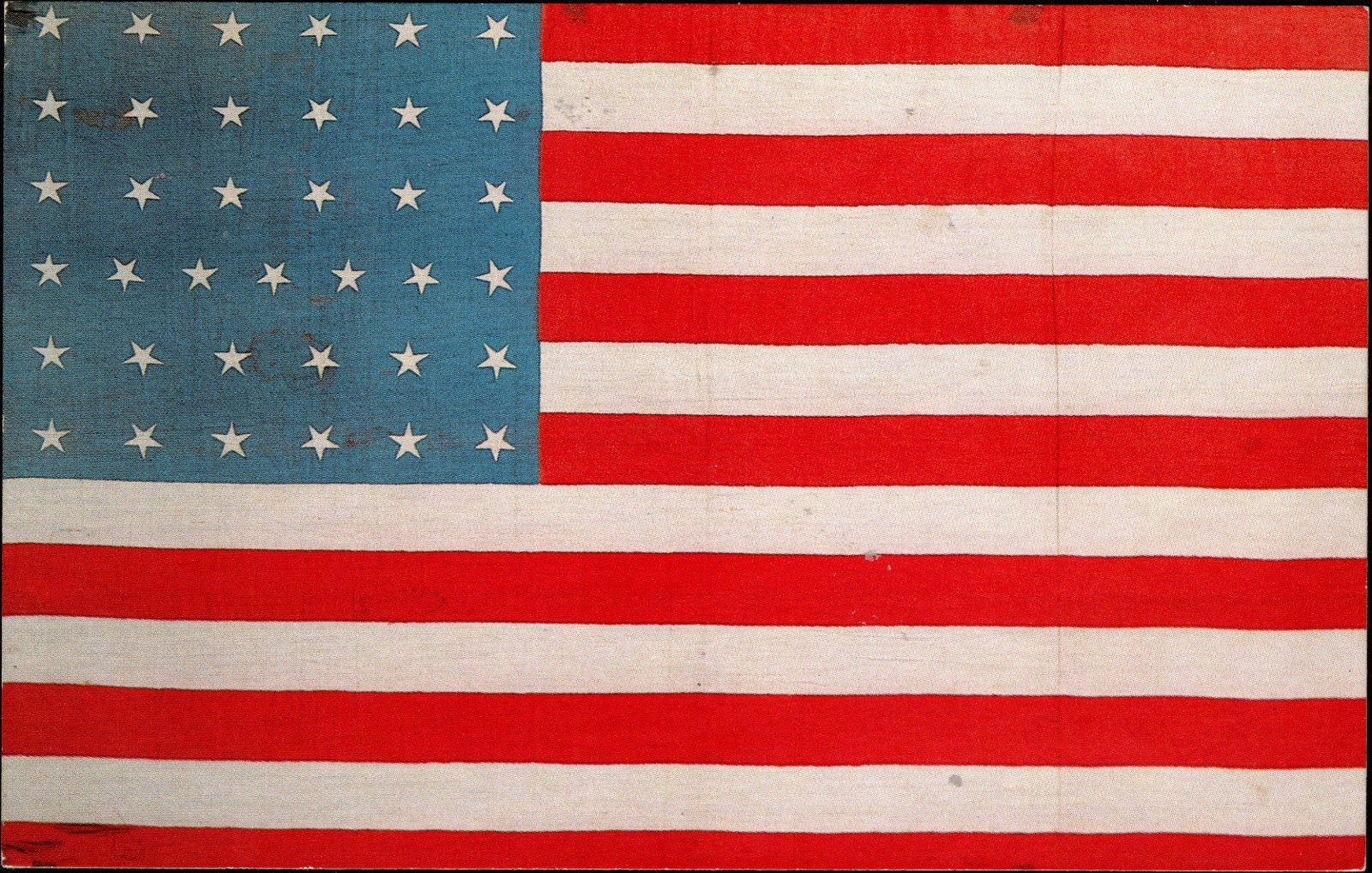 Bellevue OH Margie Pfund Memorial Postmark Museum 37 Star U.S. Flag on Display
