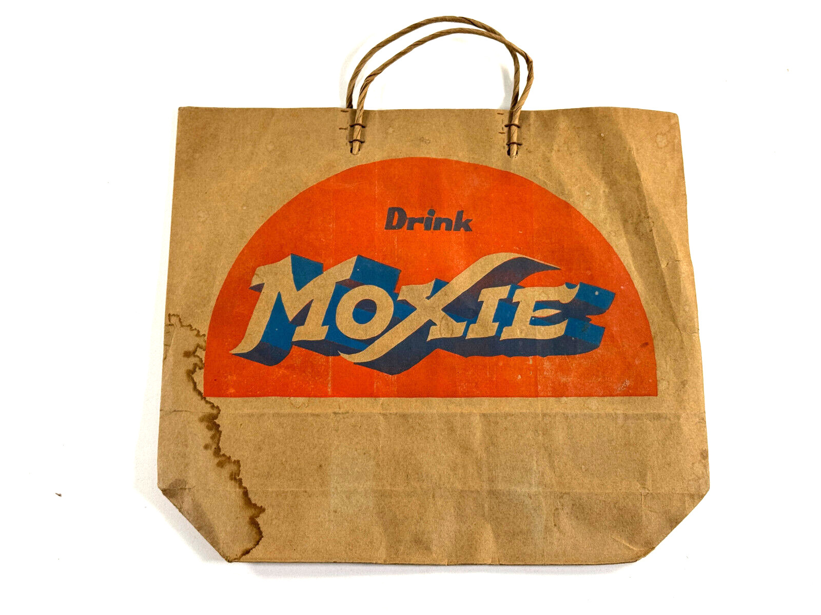 RARE vtg Moxie Pureoxia Soda Advertising Bag NICE 