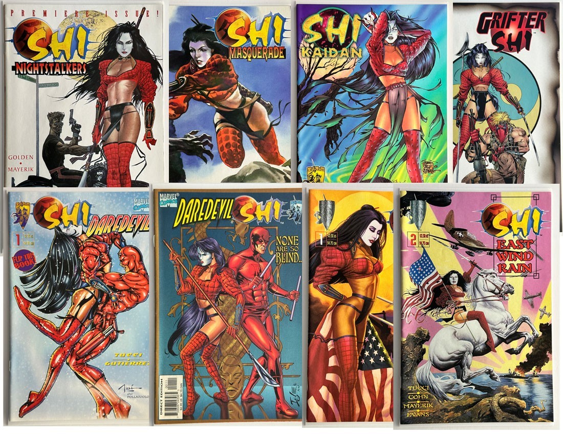 SHI COMIC LOT 8 Books Cool 90s Art by Tucci and JG Jones Crusade Comics SHI COMIC LOT 8 Books Cool 90s Art by Tucci and JG Jones Crusade Comics