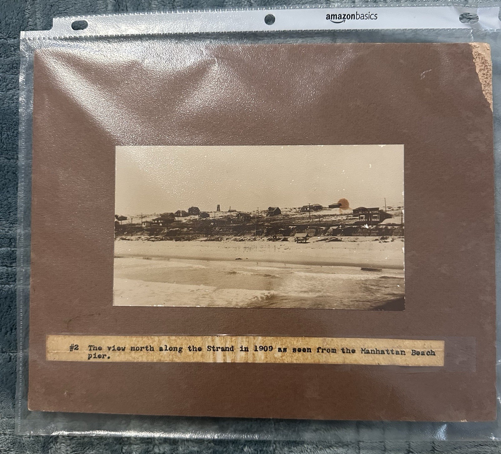 Antique 1909 Manhattan Beach CA Original Photo View North Along Strand From Pier