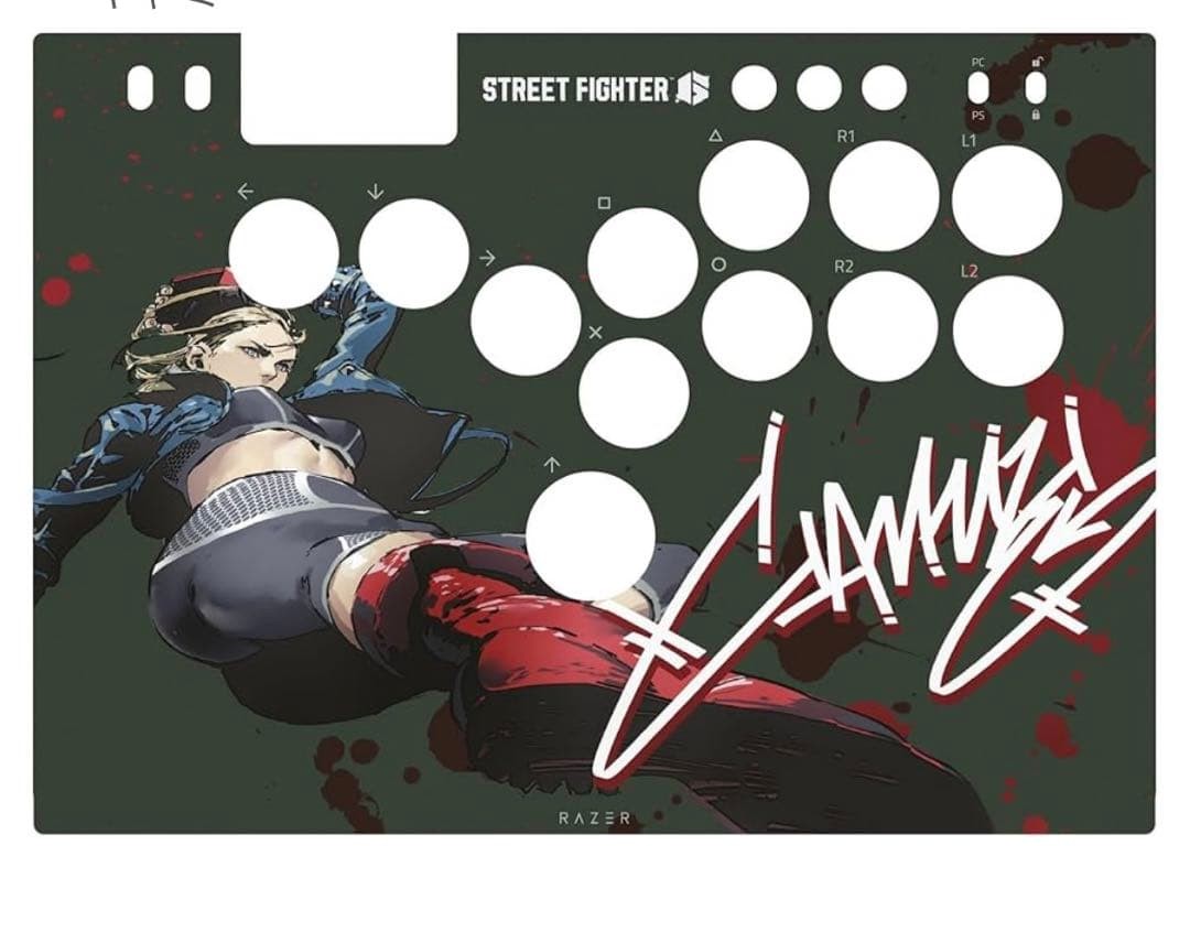 Razer Kitsune Street Fighter Cammy Vinyl Skin Full Top Plate Wrap