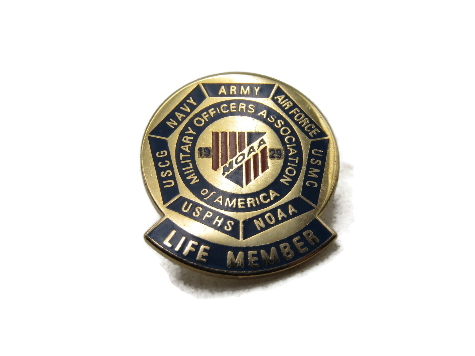 Vintage MOAA Military Officers Association of America Life Member Lapel Pin