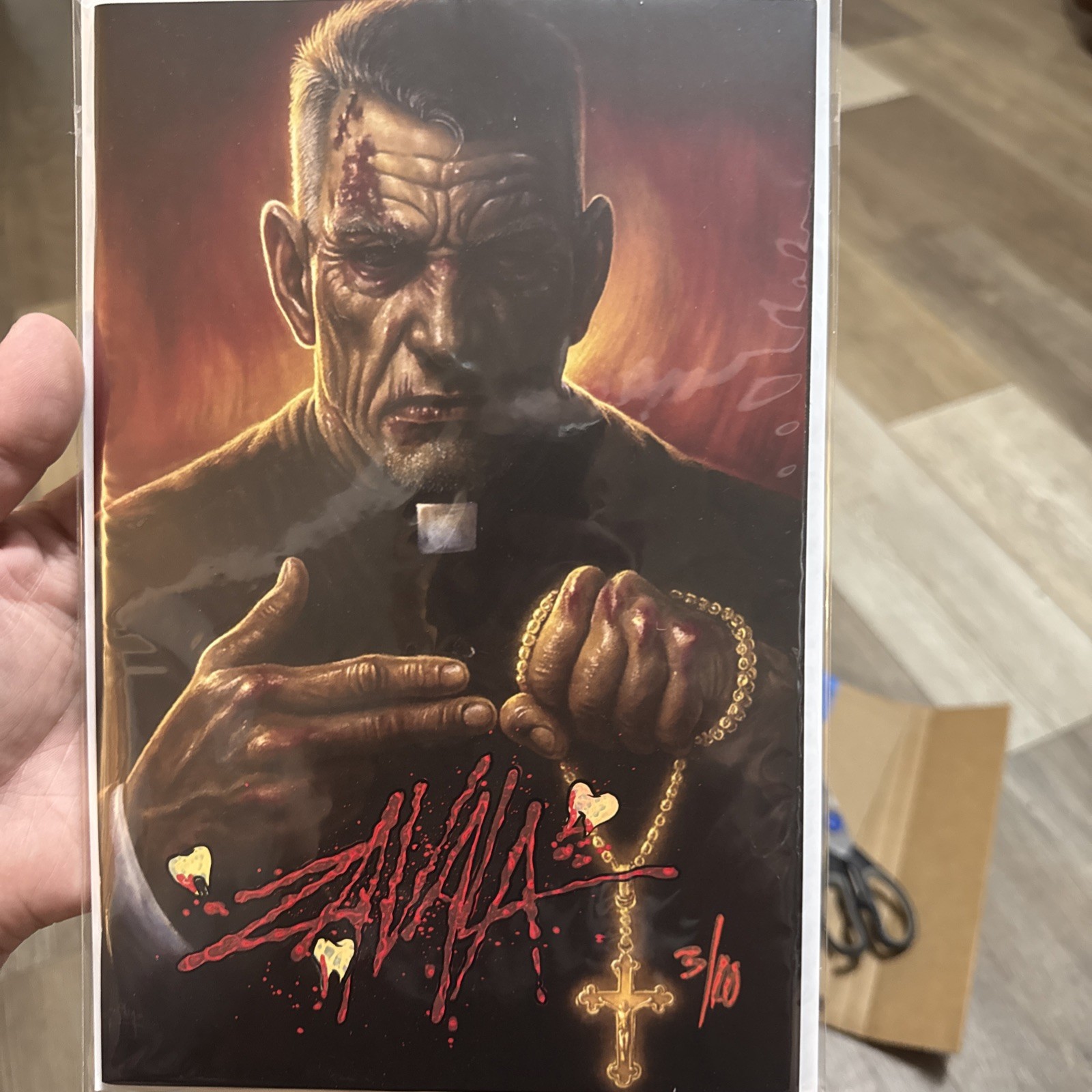ORDAINED #1 SIGNED BY COVER ARTIST MARTIN ZAVALA Artist Copy limited to 10 w/Rem