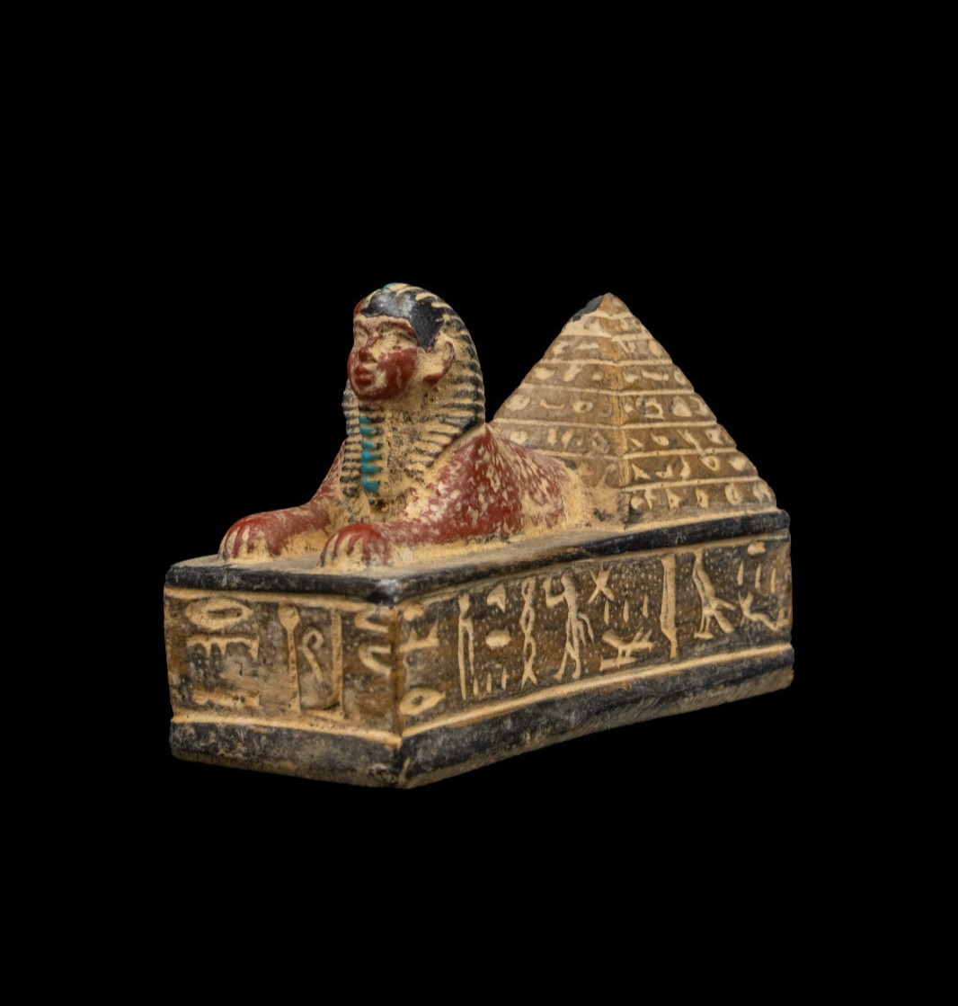 Rare Authentic Ancient Egyptian Antique Sphinx Pyramid Stone Statue Figure BC