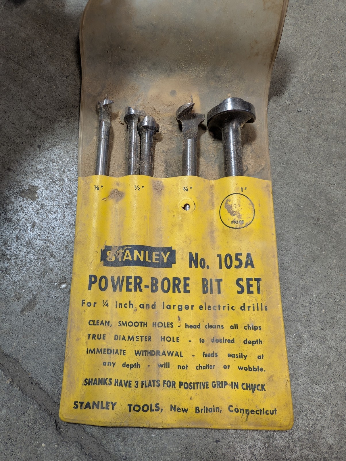 Vintage Stanley No. 105A Power Bore Bit Set 3/8\