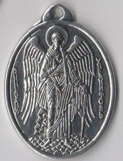 Striking Large Orthodox St. Michael Oval Religious Medal