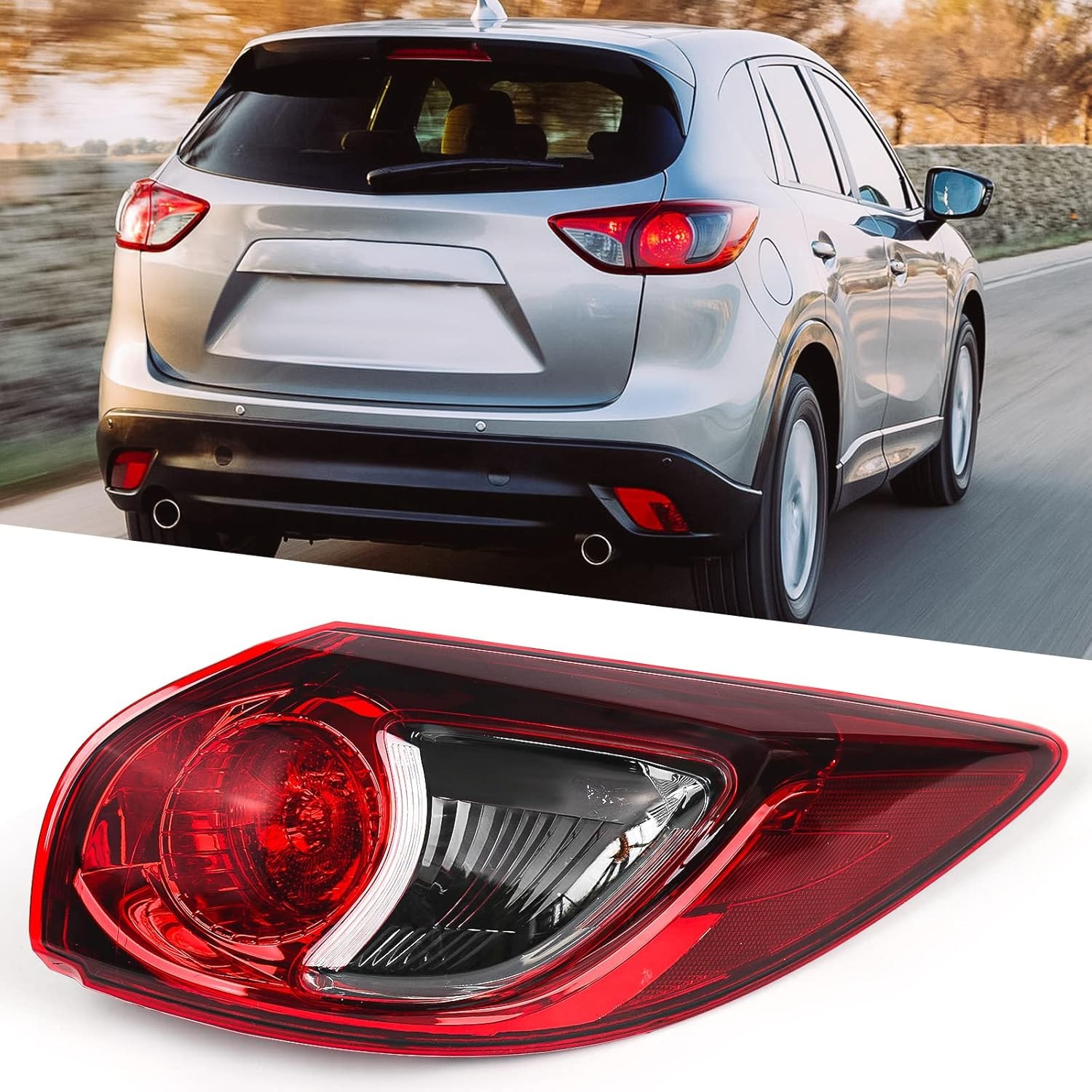 Huray Right Tail Light Fit for Mazda CX-5 2013-2016 Taillight Tail lamp Brake La