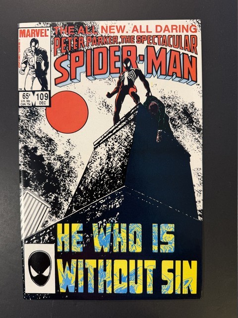 The Spectacular Spider-Man #109 1985 Daredevil App Peter David VF/NM 9.0 The Spectacular Spider-Man #109 1985 Daredevil App Peter David VF/NM 9.0